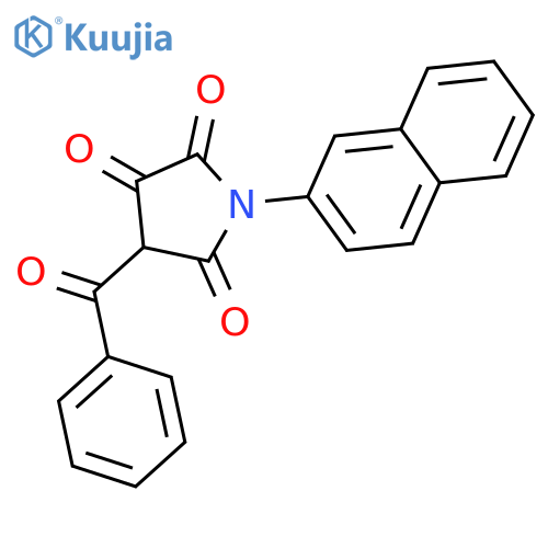 2,3,5-Pyrrolidinetrione, 4-benzoyl-1-(2-naphthalenyl)- structure