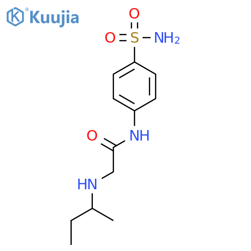 Acetamide, N-[4-(aminosulfonyl)phenyl]-2-[(1-methylpropyl)amino]- structure
