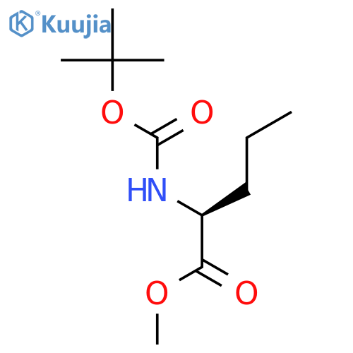 (S)-methyl 2-((tert-butoxycarbonyl)amino)pentanoate structure