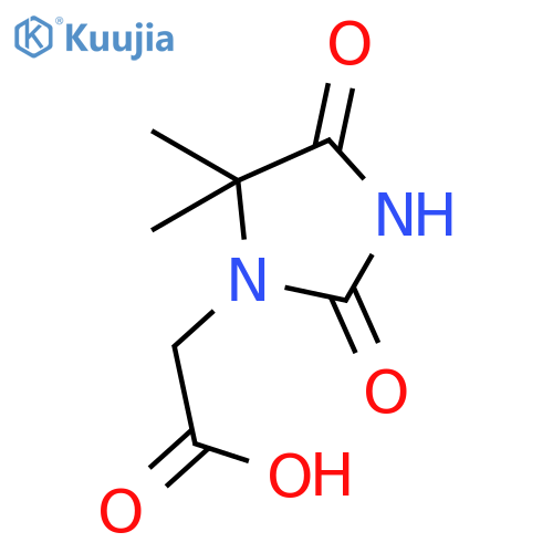 2-(5,5-Dimethyl-2,4-dioxoimidazolidin-1-yl)acetic acid structure