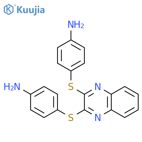 BENZENAMINE, 4,4'-[2,3-QUINOXALINEDIYLBIS(THIO)]BIS- structure