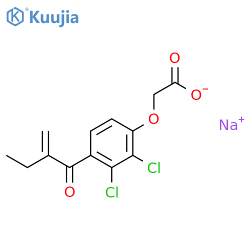 Acetic acid,2-[2,3-dichloro-4-(2-methylene-1-oxobutyl)phenoxy]-, sodium salt (1:1) structure