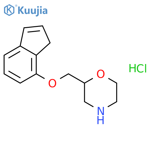 2-(((1H-Inden-7-yl)oxy)methyl)morpholine hydrochloride structure