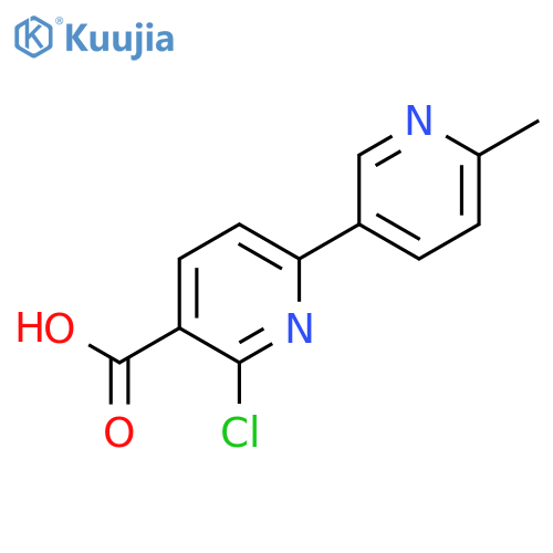 [2,3'-BIPYRIDINE]-5-CARBOXYLIC ACID, 6-CHLORO-6'-METHYL- structure