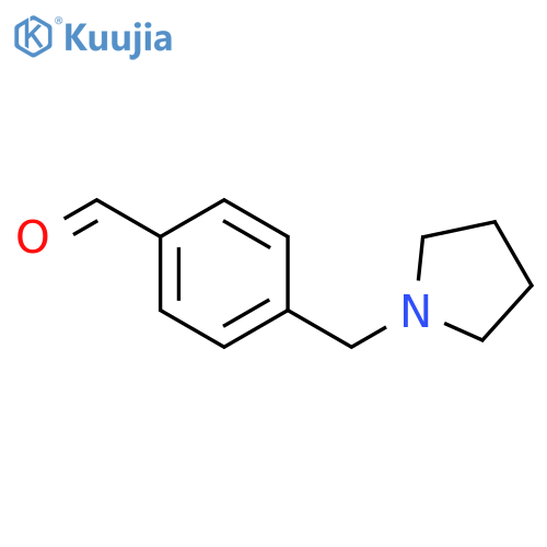 4-[(pyrrolidin-1-yl)methyl]benzaldehyde structure