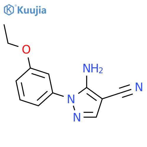 1H-Pyrazole-4-carbonitrile, 5-amino-1-(3-ethoxyphenyl)- structure