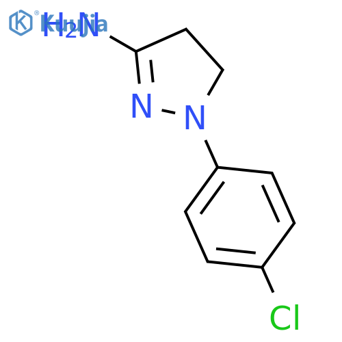 1H-Pyrazol-3-amine,1-(4-chlorophenyl)-4,5-dihydro- structure