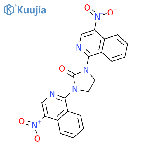 2-IMIDAZOLIDINONE, 1,3-BIS(4-NITRO-1-ISOQUINOLINYL)- structure