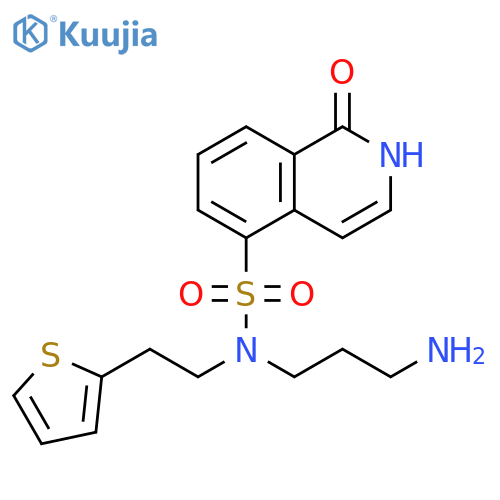5-Isoquinolinesulfonamide,N-(3-aminopropyl)-1,2-dihydro-1-oxo-N-[2-(2-thienyl)ethyl]- structure