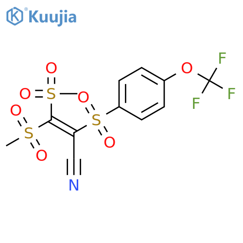 2-Propenenitrile,3,3-bis(methylsulfonyl)-2-[[4-(trifluoromethoxy)phenyl]sulfonyl]- structure