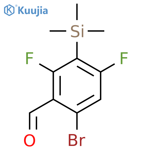 6-Bromo-2,4-difluoro-3-(trimethylsilyl)benzaldehyde structure
