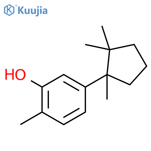 Phenol, 2-methyl-5-(1,2,2-trimethylcyclopentyl)- structure