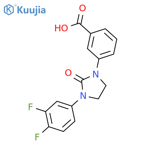 Benzoic acid, 3-[3-(3,4-difluorophenyl)-2-oxo-1-imidazolidinyl]- structure