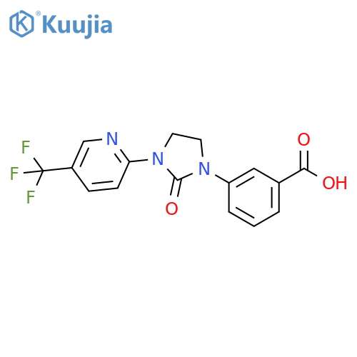 Benzoic acid,3-[2-oxo-3-[5-(trifluoromethyl)-2-pyridinyl]-1-imidazolidinyl]- structure