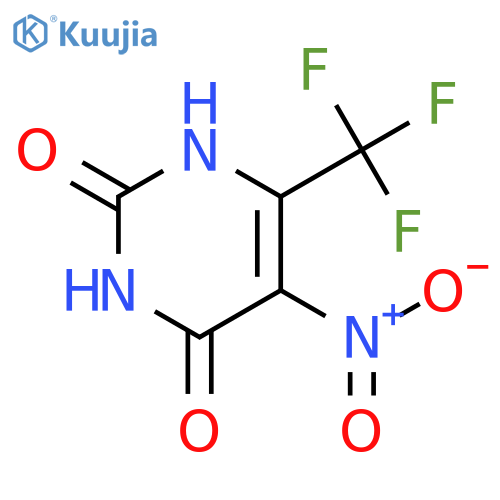 5-nitro-6-(trifluoromethyl)-1,2,3,4-tetrahydropyrimidine-2,4-dione structure