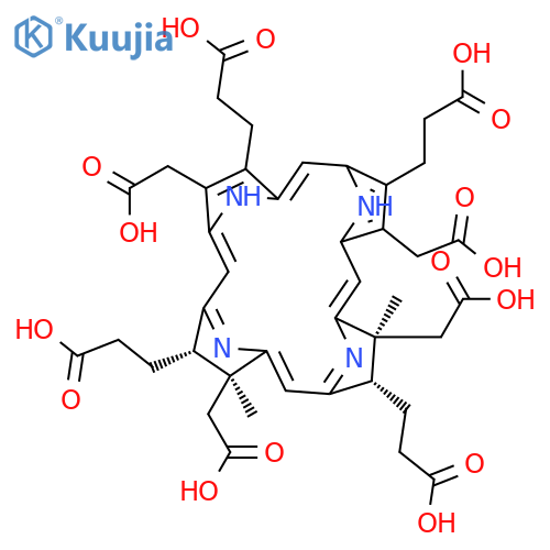 21H,22H-Porphine-3,7,12,17-tetrapropanoicacid, 2,8,13,18-tetrakis(carboxymethyl)-12,13,17,18-tetrahydro-13,18-dimethyl-,(12S,13S,17S,18S)- structure