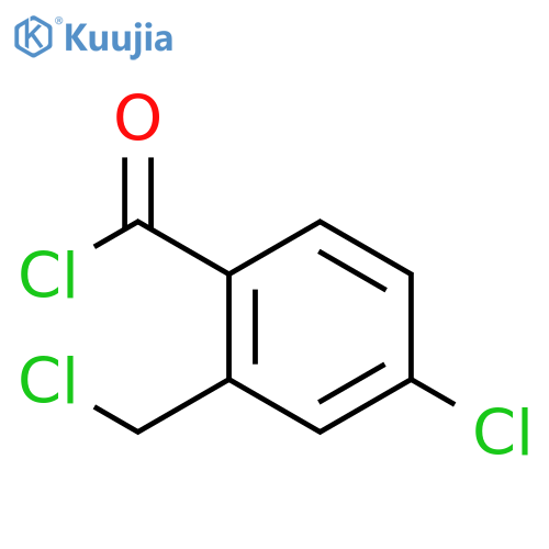 Benzoyl chloride, 4-chloro-2-(chloromethyl)- structure