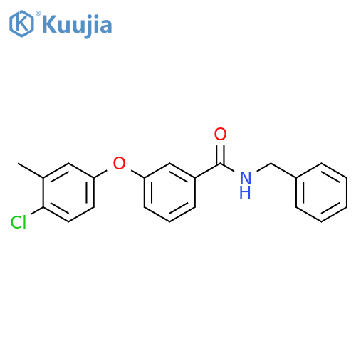 Benzamide, 3-(4-chloro-3-methylphenoxy)-N-(phenylmethyl)- structure