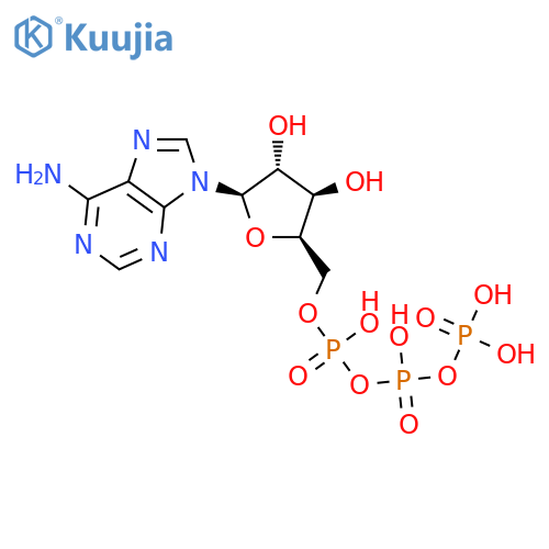 9H-Purin-6-amine,9-[5-O-[hydroxy[[hydroxy(phosphonooxy)phosphinyl]oxy]phosphinyl]-b-D-xylofuranosyl]- structure