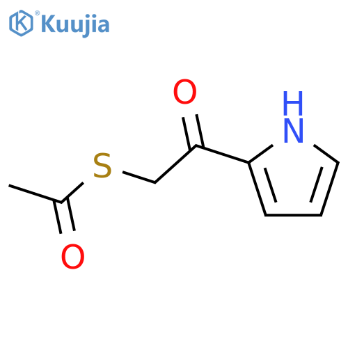 Ethanethioic acid, S-[2-oxo-2-(1H-pyrrol-2-yl)ethyl] ester structure