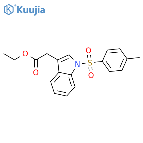 1H-Indole-3-acetic acid, 1-[(4-methylphenyl)sulfonyl]-, ethyl ester structure