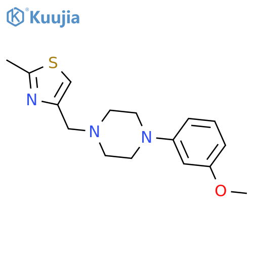 Piperazine, 1-(3-methoxyphenyl)-4-[(2-methyl-4-thiazolyl)methyl]- structure