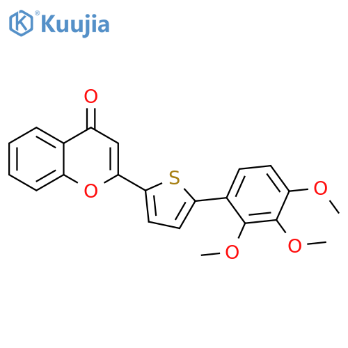 4H-1-Benzopyran-4-one, 2-[5-(2,3,4-trimethoxyphenyl)-2-thienyl]- structure