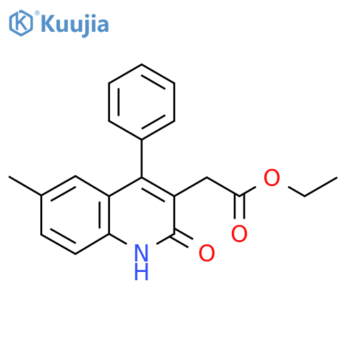 ethyl 2-(6-methyl-2-oxo-4-phenyl-1,2-dihydroquinolin-3-yl)acetate structure