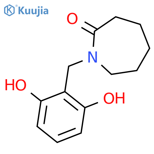 2H-AZEPIN-2-ONE, 1-[(2,6-DIHYDROXYPHENYL)METHYL]HEXAHYDRO- structure