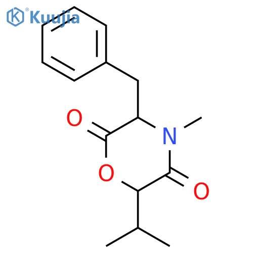 2,5-Morpholinedione,4-methyl-6-(1-methylethyl)-3-(phenylmethyl)- structure