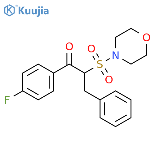 Morpholine, 4-[[2-(4-fluorophenyl)-2-oxo-1-(phenylmethyl)ethyl]sulfonyl]- structure