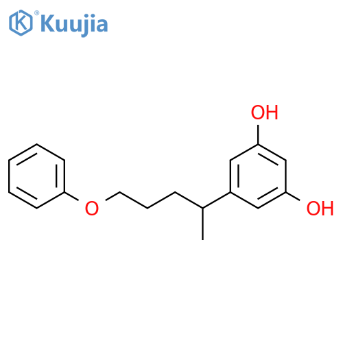1,3-Benzenediol, 5-(1-methyl-4-phenoxybutyl)- structure