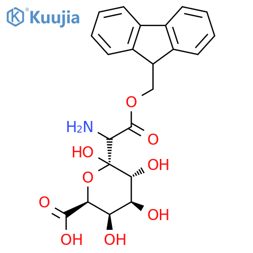 1-(Fmoc-aminomethyl)-β-D-galacturonic acid structure