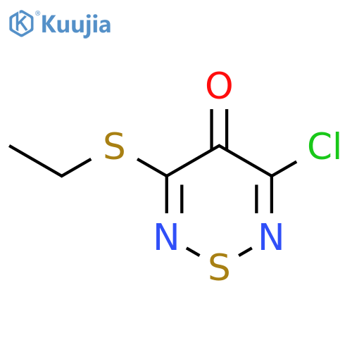 4H-1,2,6-THIADIAZIN-4-ONE, 3-CHLORO-5-(ETHYLTHIO)- structure
