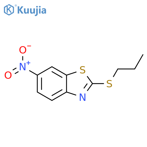 Benzothiazole, 6-nitro-2-(propylthio)- structure