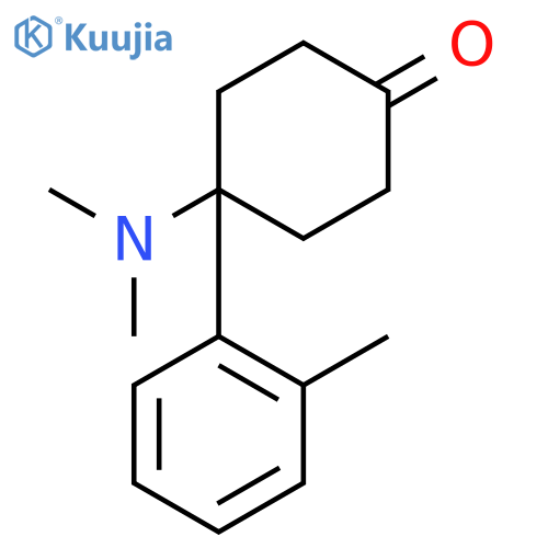 4-(dimethylamino)-4-(2-methylphenyl)cyclohexan-1-one structure