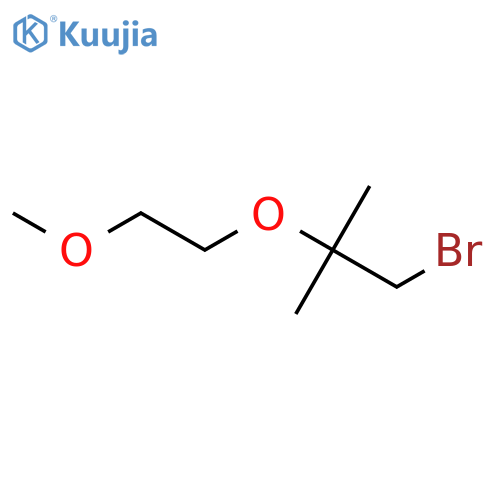 1-bromo-2-(2-methoxyethoxy)-2-methylpropane structure