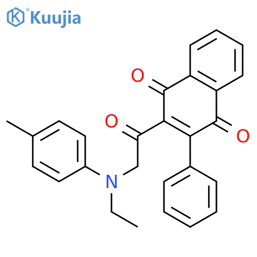 1,4-Naphthalenedione, 2-[[ethyl(4-methylphenyl)amino]acetyl]-3-phenyl- structure