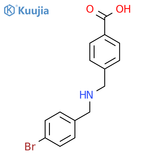 4-{[(4-Bromobenzyl)amino]methyl}benzoic acid structure