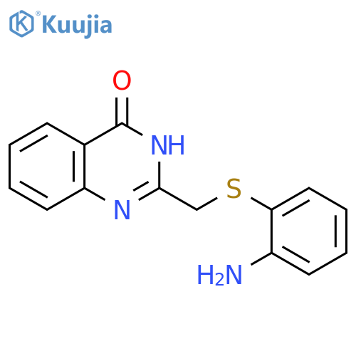 2-{[(2-aminophenyl)sulfanyl]methyl}-3,4-dihydroquinazolin-4-one structure
