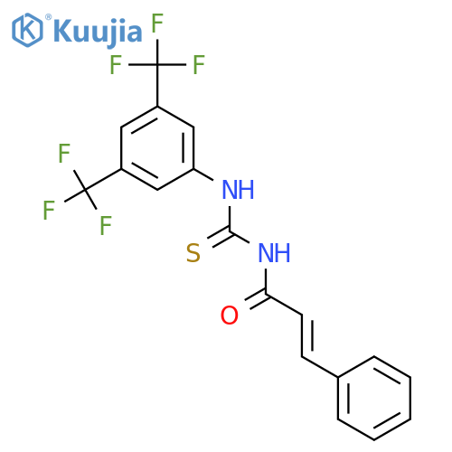 (E)-N-[[3,5-Bis(trifluoromethyl)phenyl]carbamothioyl]-3-phenylprop-2-enamide structure