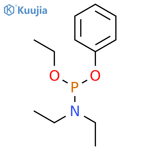 Phosphoramidous acid, diethyl-, ethyl phenyl ester structure