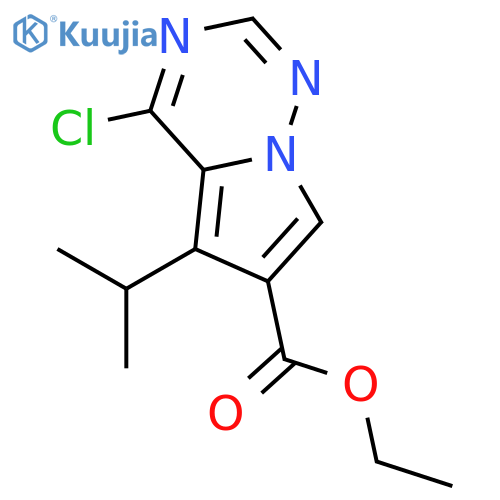 ethyl 4-chloro-5-(propan-2-yl)pyrrolo[2,1-f][1,2,4]triazine-6-carboxylate structure