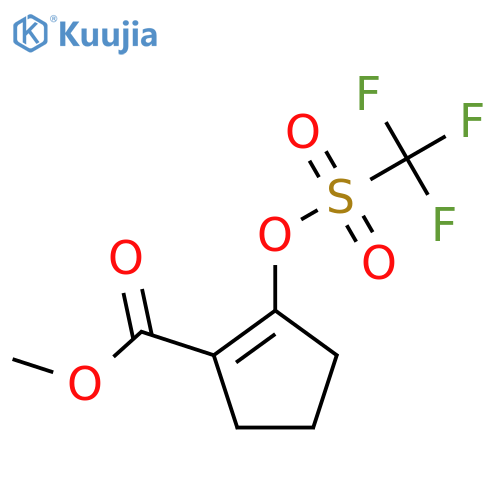 Methyl 2-(trifluoromethylsulfonyloxy)cyclopentene-1-carboxylate structure