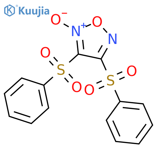1,2,5-Oxadiazole, 3,4-bis(phenylsulfonyl)-, 2-oxide structure