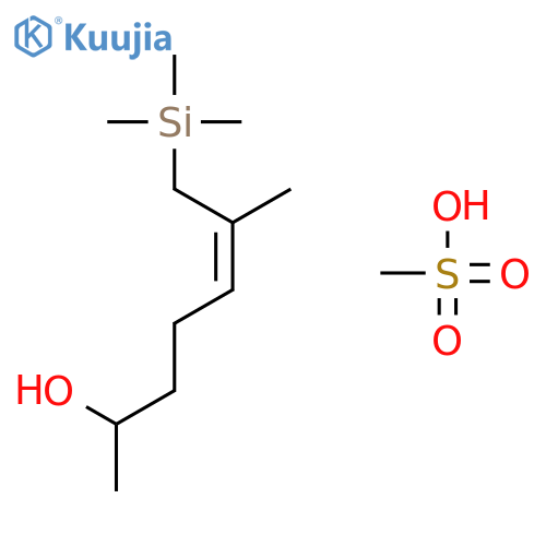 5-Hepten-2-ol, 6-methyl-7-(trimethylsilyl)-, methanesulfonate structure