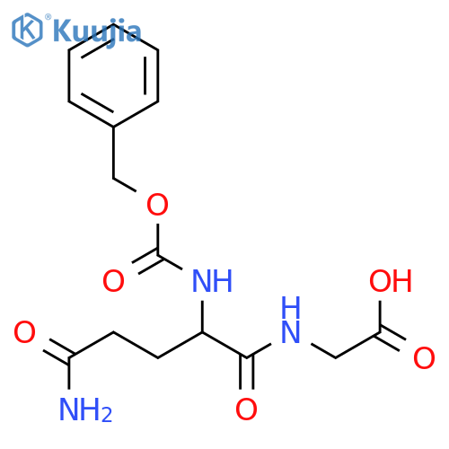 (S)-2-(5-Amino-2-(((benzyloxy)carbonyl)amino)-5-oxopentanamido)acetic acid structure