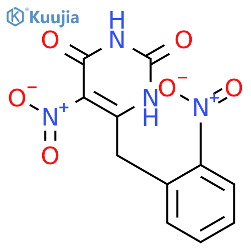 2,4(1H,3H)-Pyrimidinedione, 5-nitro-6-[(2-nitrophenyl)methyl]- structure