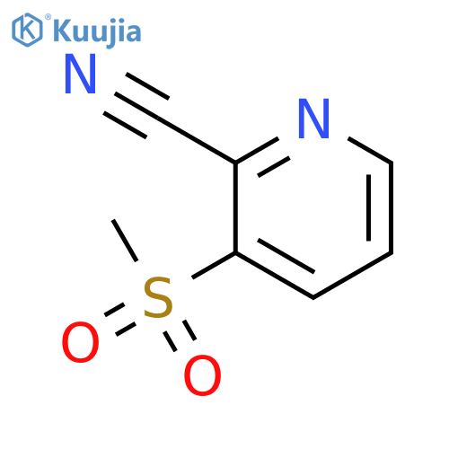 3-methanesulfonylpyridine-2-carbonitrile structure