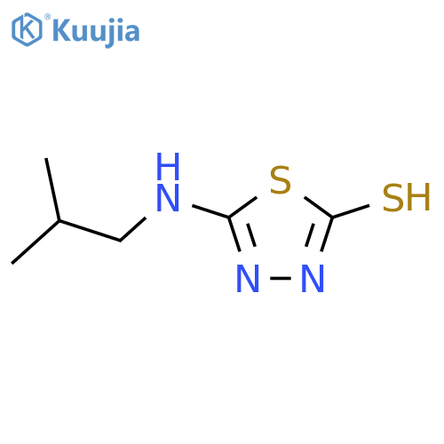 5-(2-methylpropyl)amino-1,3,4-thiadiazole-2-thiol structure